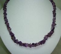 Attractive Real Amethyst Quartz Polished Smooth Chip Bead Necklace