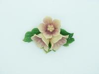 Vintage 30s Amazing Early Plastic Large Three Dimensional Flower Brooch