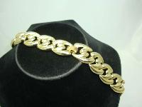 Vintage 80s Chunky Gold Link Necklace & Bracelet Set 
