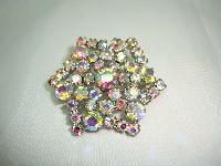 Vintage 50s Sparkling AB Diamante Starburst Brooch
