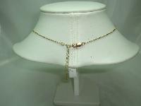 Pretty Crystal and Diamante Edwardian Style Tassel Drop Gold Necklace