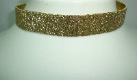 Vintage 70s Signed Grosse Wide Flexible Textured Gold Choker Necklace