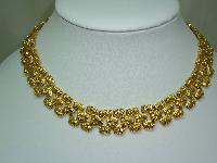 1960s Signed Majestic 22ct Gold Plate Necklace and Cameo Bracelet Set 