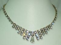 £52.00 - Vintage 30s Art Deco Sparkling Paste Diamante Drop Necklace Quality!